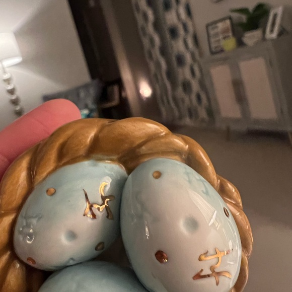 Nora Fleming Mini, Robins Egg Blue Birds Nest, First Version - Picture 7 of 7